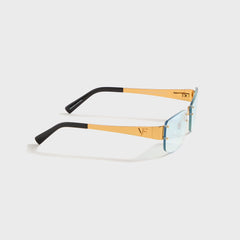 Vintage Frames Infamous Rimless Drill Mount 24KT - Gold / Tiffany Blue
