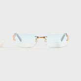 Vintage Frames Infamous Rimless Drill Mount 24KT - Gold / Tiffany Blue
