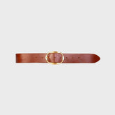 Black Suede Studio Dune Belt - Cappucino Leather