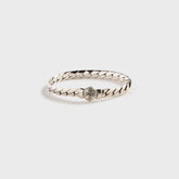 Emanuele Bicocchi Herringbone Chain Logo Bracelet - Silver