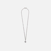 Emanuele Bicocchi Crest + Crystal Necklace - Silver