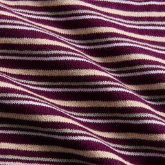 EB Denim Romy Knit Racer Tank Top - Burgundy / Soft Pink Stripe