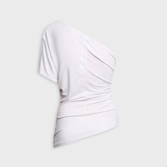 EB Denim Linnea One Shoulder Top - White