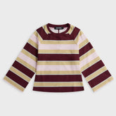 EB Denim Kingsley Top - Burgundy / Soft Pink Stripe