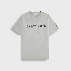 Engineered Garments Printed Cross Crew-Neck Tee - Grey Cosmopolitanism