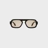Elisa Johnson Jane Mini Sunglasses - Gloss Black / Light Brown Lens