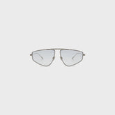 Elisa Johnson Riley Sunglasses - Silver Metal / Purple Lens