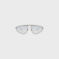 Elisa Johnson Riley Sunglasses - Silver Metal / Purple Lens