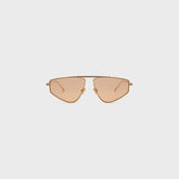 Elisa Johnson Riley Sunglasses - Gold Metal / Amber Lens