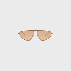 Elisa Johnson Riley Sunglasses - Gold Metal / Amber Lens