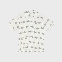Engineered Garments Ikat Print Camp Shirt - White / Black