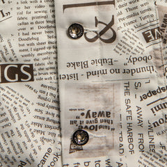 Engineered Garments Newspaper Print Canvas Type 5 Jean Jacket - White