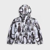 Engineered Garments Foot Print Polyester Pilot Twill Parka - White / Black