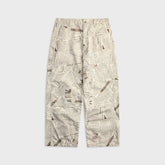 Engineered Garments Cotton Newspaper Print Canvas Painter Pant - White