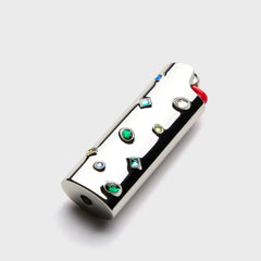 Edie Parker Little Gems Lighter Case - Blue / Silver