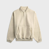 Essentials Signature 90s Polo Sweatshirt - Oatmeal Heather / Light Heather