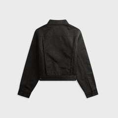 Essentials Textured Nylon Trucker Jacket - Vintage Black