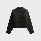 Essentials Textured Nylon Trucker Jacket - Vintage Black
