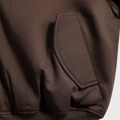 Entire Studios Cropped Broad Bomber Suiting - Dark Brown