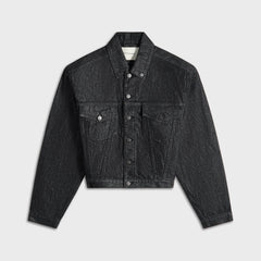 Entire Studios Shrunken Denim Jacket - Raw Black