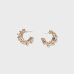 Faris Dotto Hoops - Gold Plated Bronze