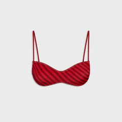 Frankies Bikinis x Jennie Magnolia Satin Top - Spring Stripe
