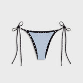 Frankies Bikinis Reversible Mackenzie Seersucker Bottom - Frost