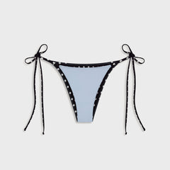 Frankies Bikinis Reversible Mackenzie Seersucker Bottom - Frost