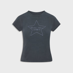 Frankies Bikinis x Jennie Eva Cotton Ribbed Tee - Comet