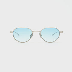 Flatlist Lucien - Brushed Silver / Light Blue Lens