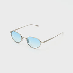 Flatlist Lucien - Brushed Silver / Light Blue Lens