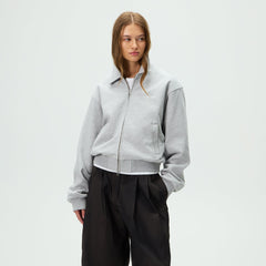Kith Women Brisa III Fleece Bomber Jacket - Cool Heather Grey