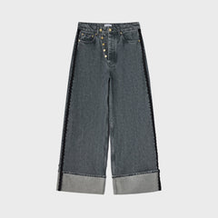 Ganni Rigid Denim Double Fly Baggy Jean - Rinse