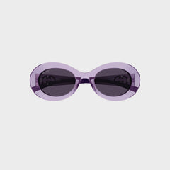 Gucci Oval Frame Sunglasses - Violet