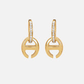 Hoorsenbuhs Klaasp Earrings with Diamonds - Yellow Gold