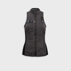 Hyein Seo Double Layer Moto Jacket - Midnight