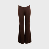 Isa Boulder Flare Linen Pants - Brown