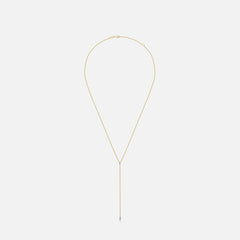Isa Grutman Marquis Lariat Necklace 14K Gold - Yellow Gold