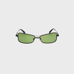 Jacquemus Statzione Sunglasses - Black / Green