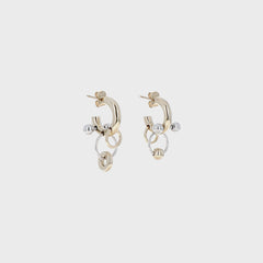 Justine Clenquet Faith Earrings - Gold / Palladium