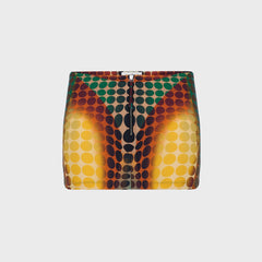 Jean Paul Gaultier Re-Edition Center Front Zip Mini Skirt - Orange Multi