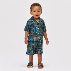 Kith Baby Beach Tile Thompson Camp Shirt - Stadium