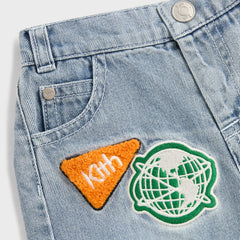 Kith Baby NY to the World Denim Wide Leg Heston Jean - Light Indigo