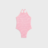 Kith Baby Textured Monogram Jodi One Piece Suit - Bubblegum