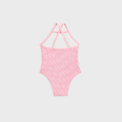 Kith Baby Textured Monogram Jodi One Piece Suit - Bubblegum