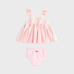 Kith Baby Chenille Stripe Amina Mini Dress - Protea