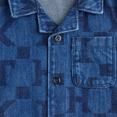 Kith Baby Monogram Denim Belmont Shortall - Stoerm Mid Wash