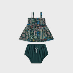 Kith Baby Beach Tile Dress Bloomer Set - Stadium