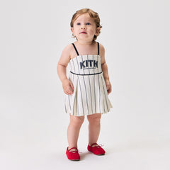 Kith Baby Pinstripe Baseball Dress Bloomer Set - Silk