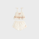 Kith Baby Embroidered Peplum Short Set - Sahara